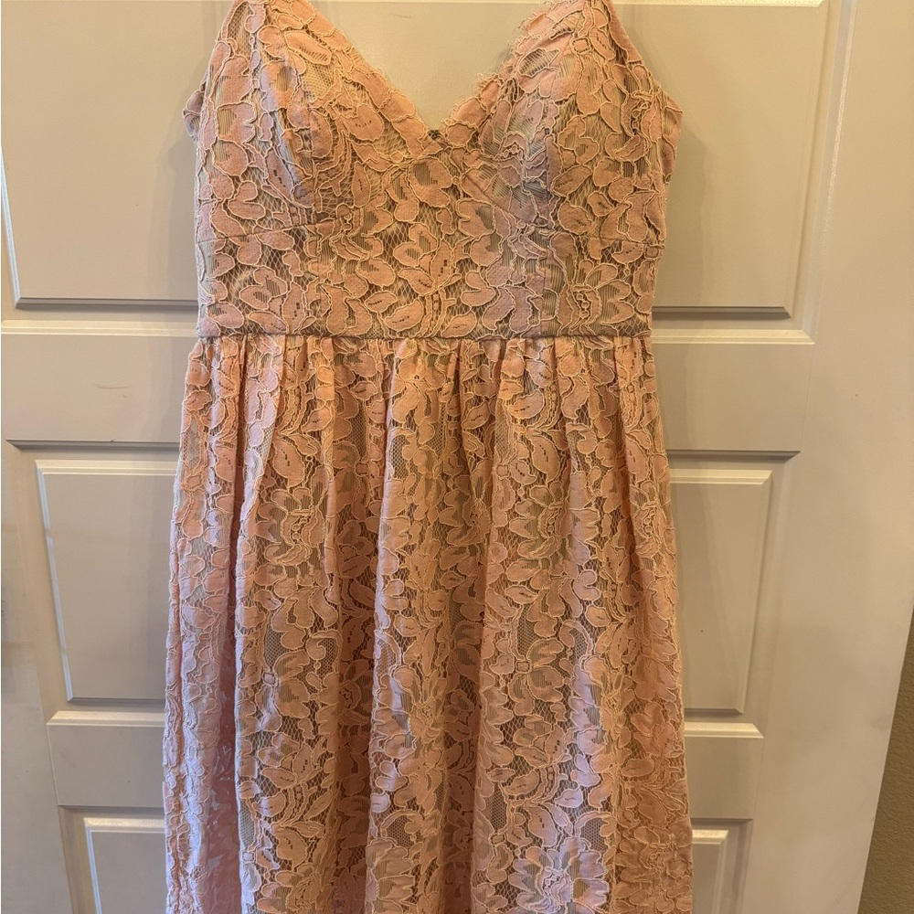 Eliza J Blush Pink Lace Dress